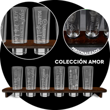 Cargar imagen en el visor de la galería, Portashots + 6 Tequileros - Colección Amor
