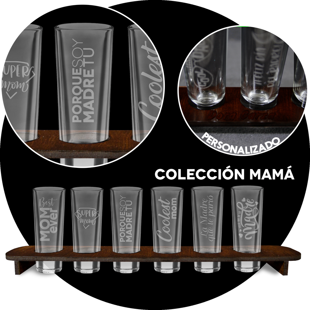 Portashots + 6 Tequileros - Colección Mamá