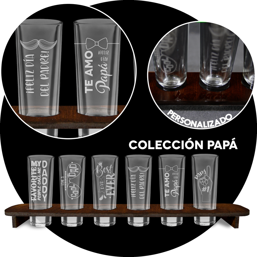 Portashots + 6 Tequileros - Colección Papá